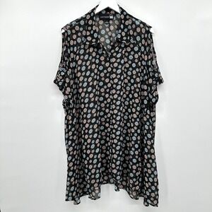 Antthony Original Tunic Top Shirt Blouse Plus Size 3X Sheer Flowy Boho Whimsical